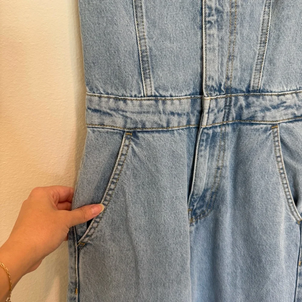 ASOS Strapless Denim Jumpsuit - Picture 5 of 12